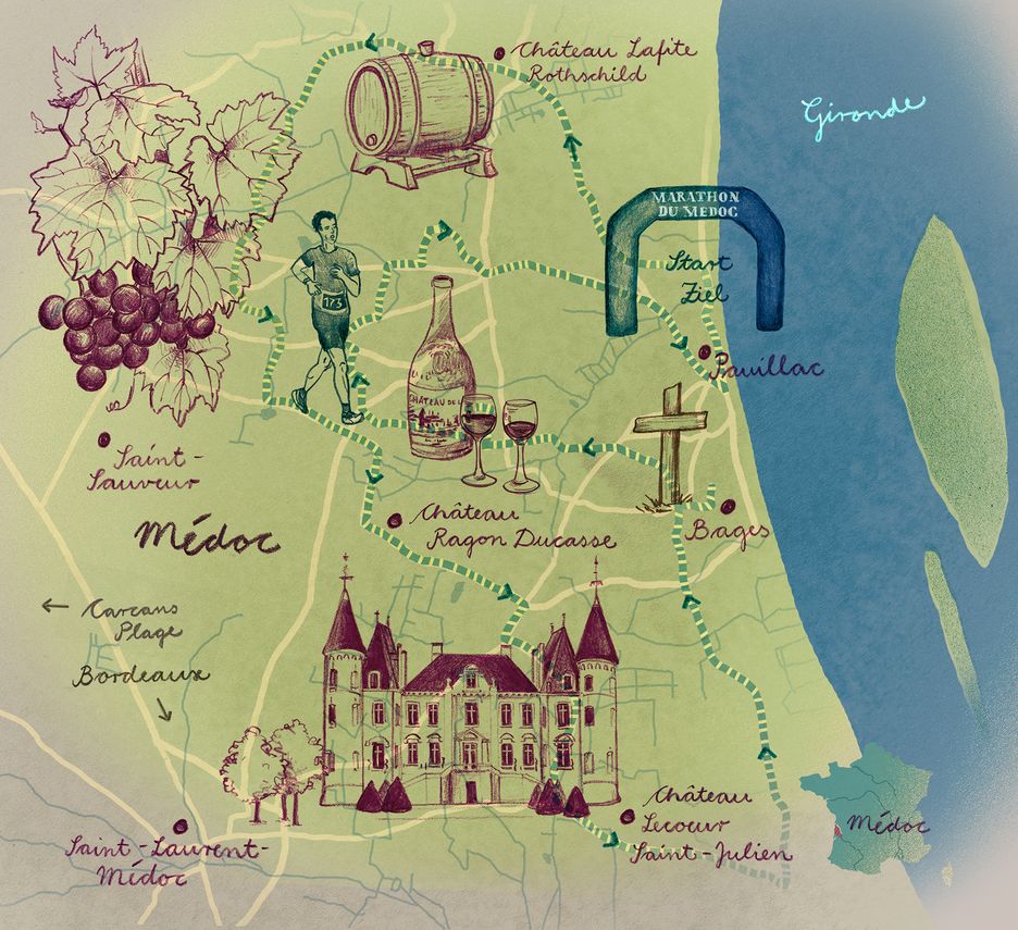 Karte des Medoc
